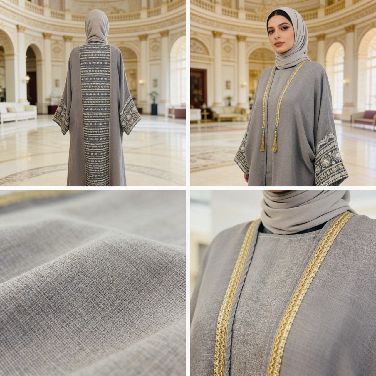 Gray Abaya