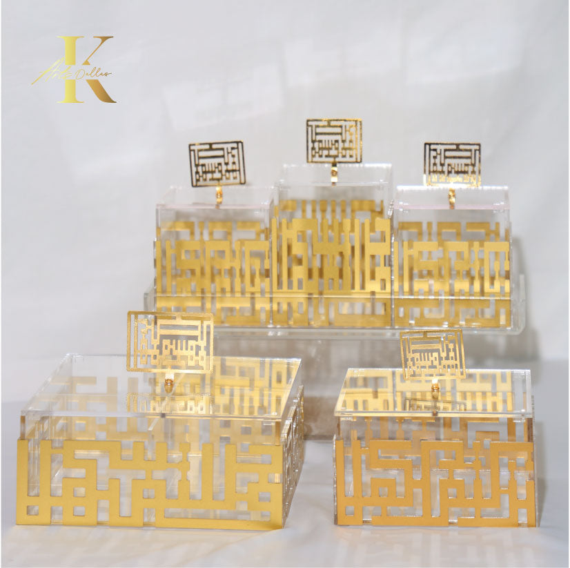 Modern Acrylic Box Tray: Sets of 3