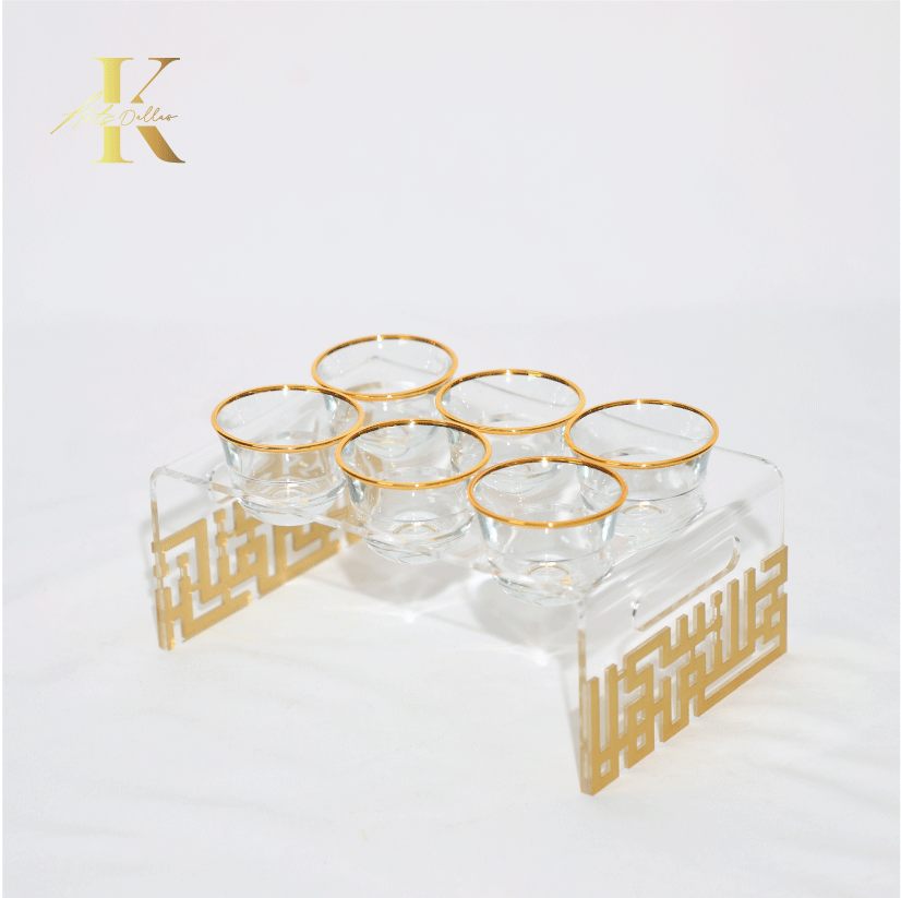 Acrylic Calligraphy Coffee Cup Holder