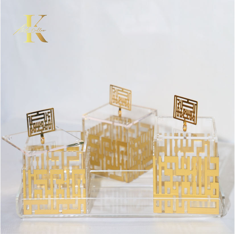 Modern Acrylic Box Tray: Sets of 3