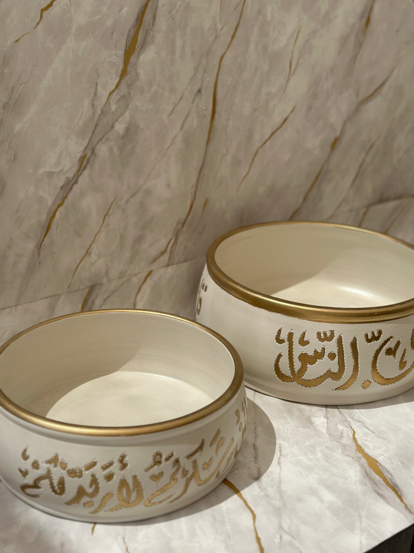 Savor the artistry of our Handmade Ceramic Deep Plate, embellished with delicate gold calligraphy. This premium ceramic plate is not just a dish but a work of art, meticulously crafted to bring elegance and sophistication to your dining table.