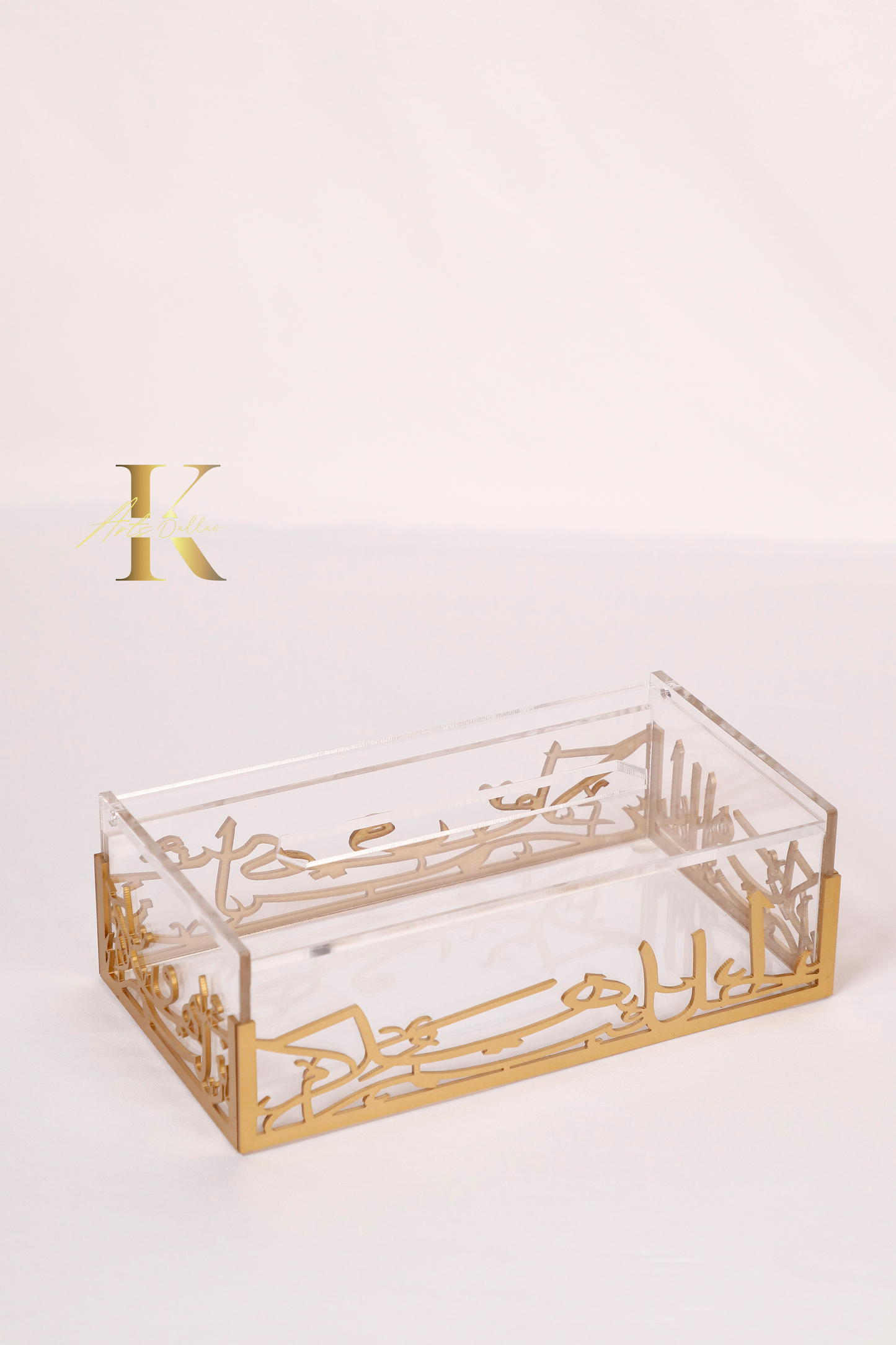Acrylic Calligraphy Tissue Box