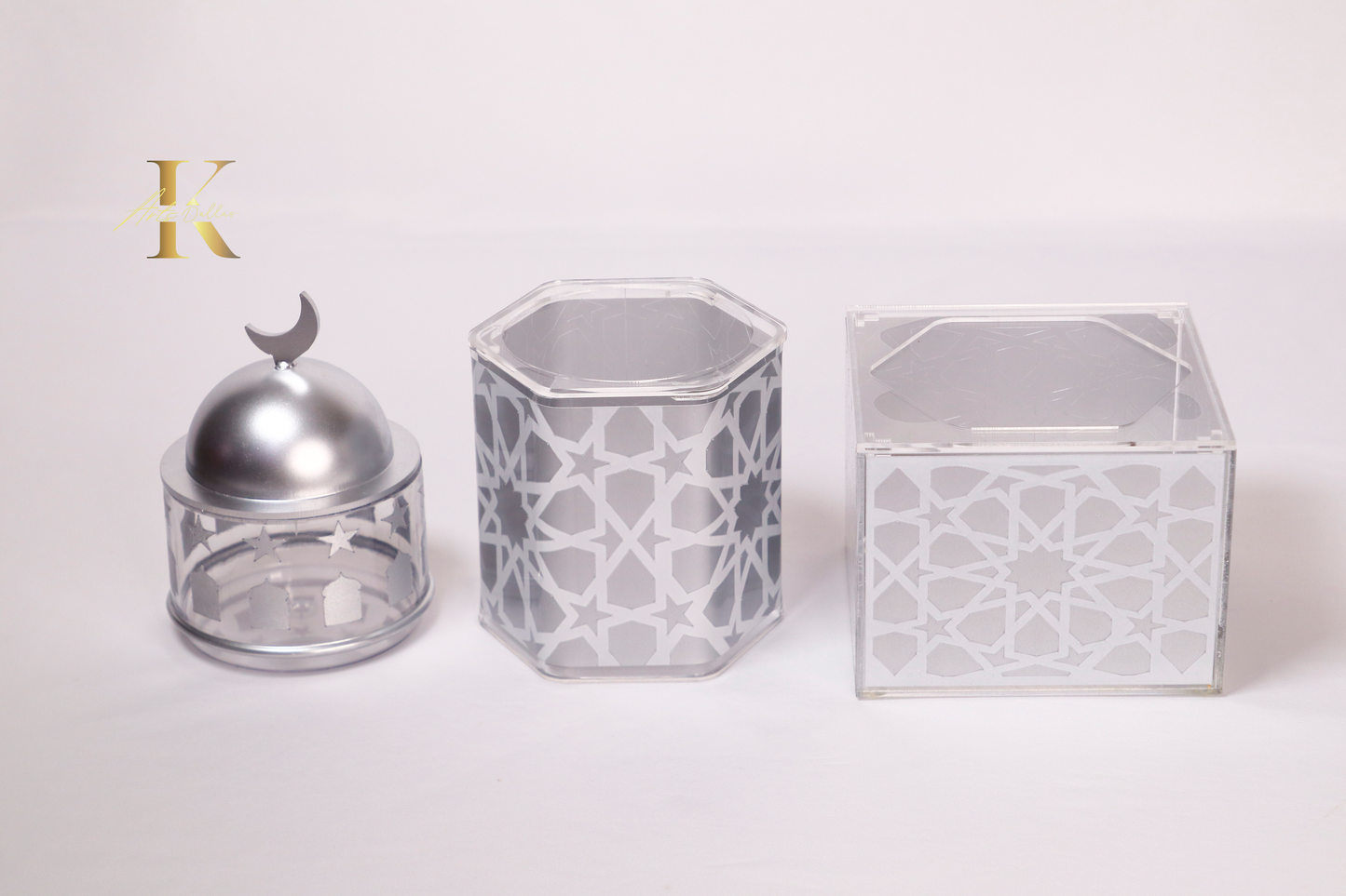 Stackable Silver Mosque Set