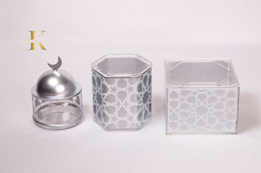 Stackable Silver Mosque Set