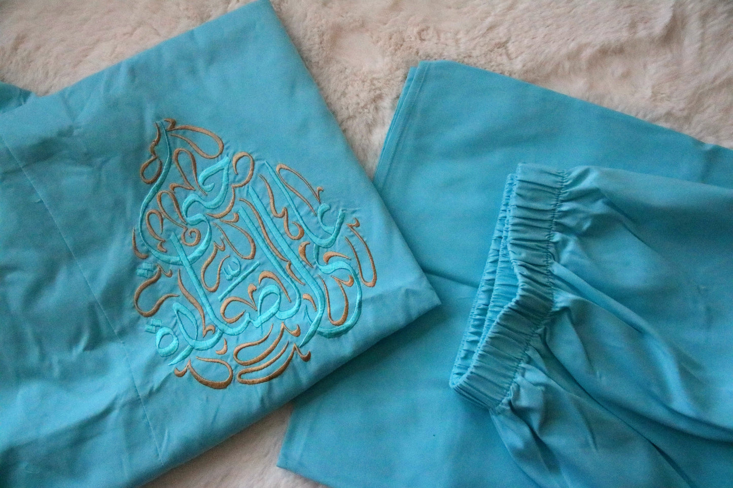 Blue Matching Mom, Grandma & Daughter Prayer Outfits