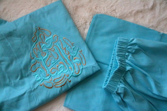 Blue Matching Mom, Grandma & Daughter Prayer Outfits