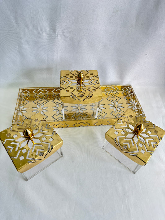 Golden Harmony Trio Tray