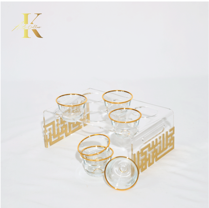 Acrylic Calligraphy Coffee Cup Holder