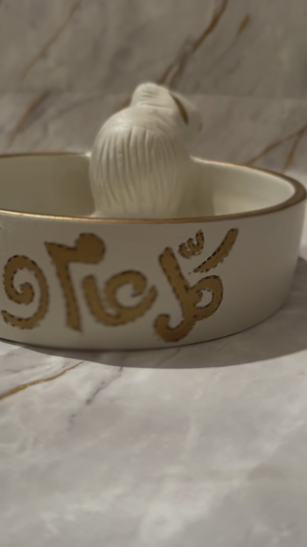 Elevate your decor with our Ceramic Sheep Bowl, a whimsical yet refined piece. Featuring a creamy glaze and a touch of gold, it serves as a charming accent for any room. Whether displayed alone or used for serving, its artisan craftsmanship ensures a unique addition to your home.